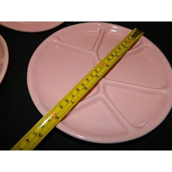 Williams Sonoma Varages France Appetizer Fondue Plate Set 3 Thick Pink Pastel - Picture 2 of 10